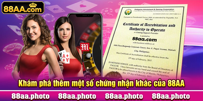 Khám phá thêm một số chứng nhận khác của 88AA